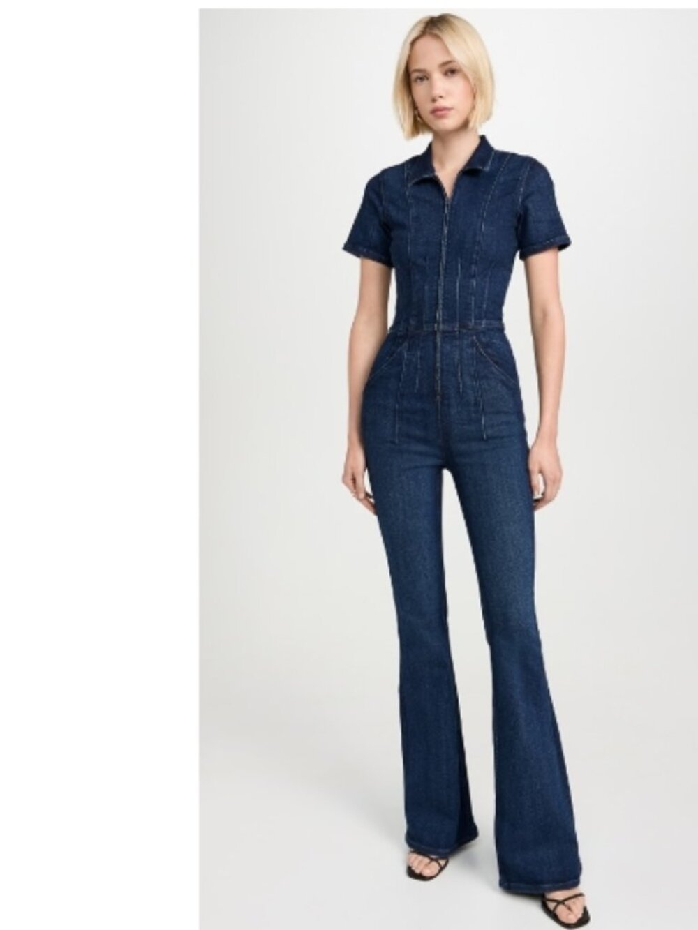 Like New/Flawless! We The Free Jayde Flare Jumpsuit Dark Wash Size M